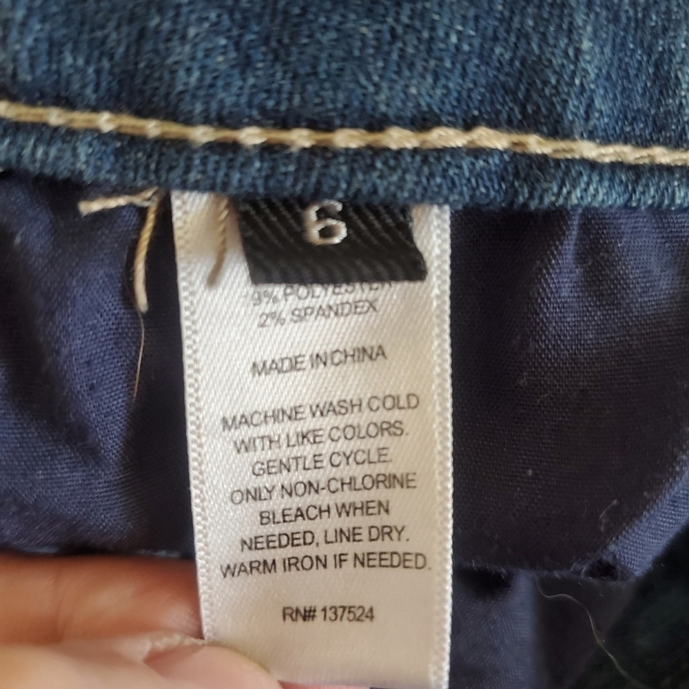 Express 6 Vintage Low Rise Skinny Medium Wash Jegging stretch Jeans Y2K - Picture 11 of 15